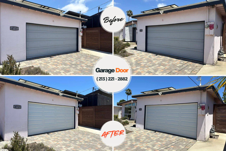 Before and after: garage door repair Tieton, WA